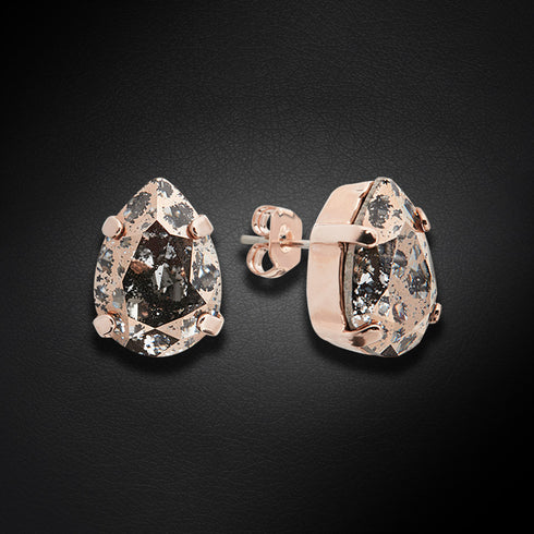 Auskarai "Venēra II (Rožinė patina)" su Swarovski™ kristalais